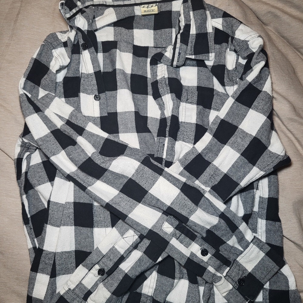 Rustic Blue Flannel Shirt